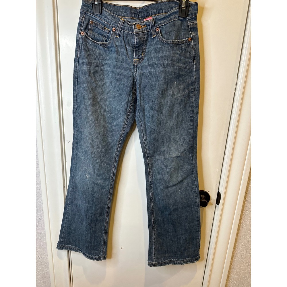 Old Navy Women Blue Low Rise Bootcut Jeans Size 4 Reg Medium Wash Denim